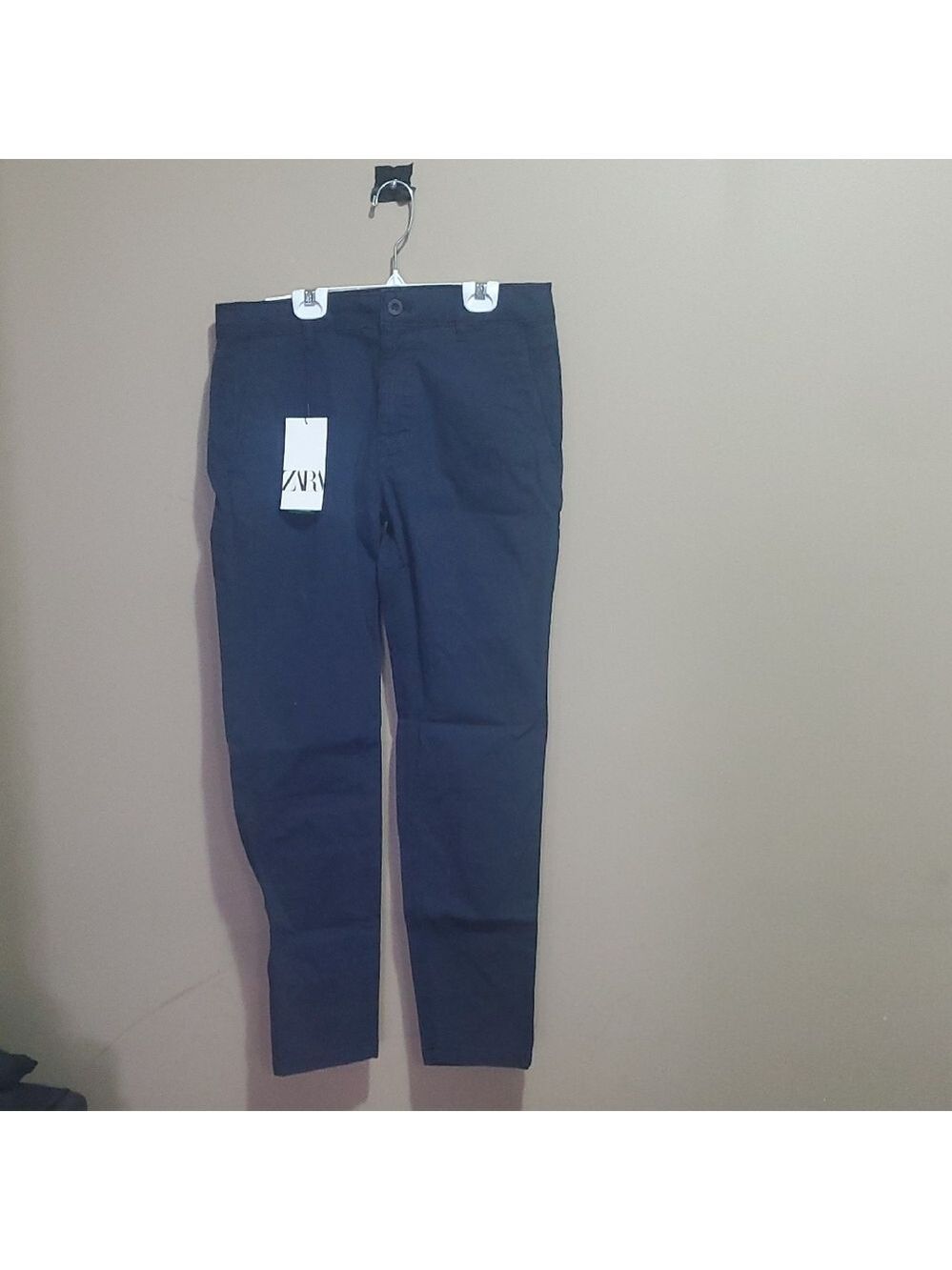 Zara Dark Blue Skinny Trousers Size 38